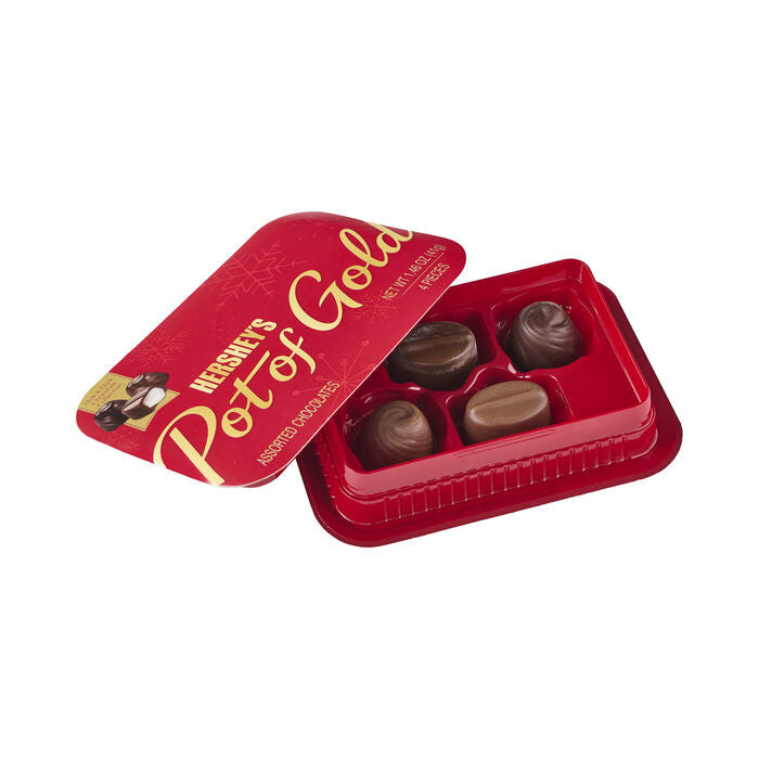 HERSHEY’S POT OF GOLD Milk Chocolate & Dark Chocolate Holiday Collection (1.46oz)