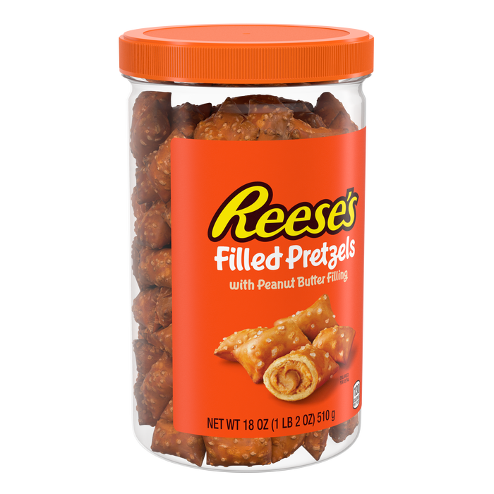 REESE'S Peanut Butter Filled Pretzels Jar, 18 oz